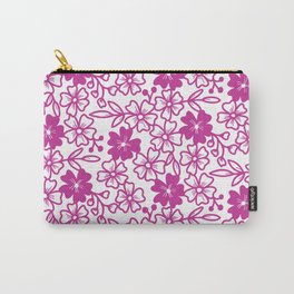 Sakura flower blossoms in magenta and white Carry-All Pouch