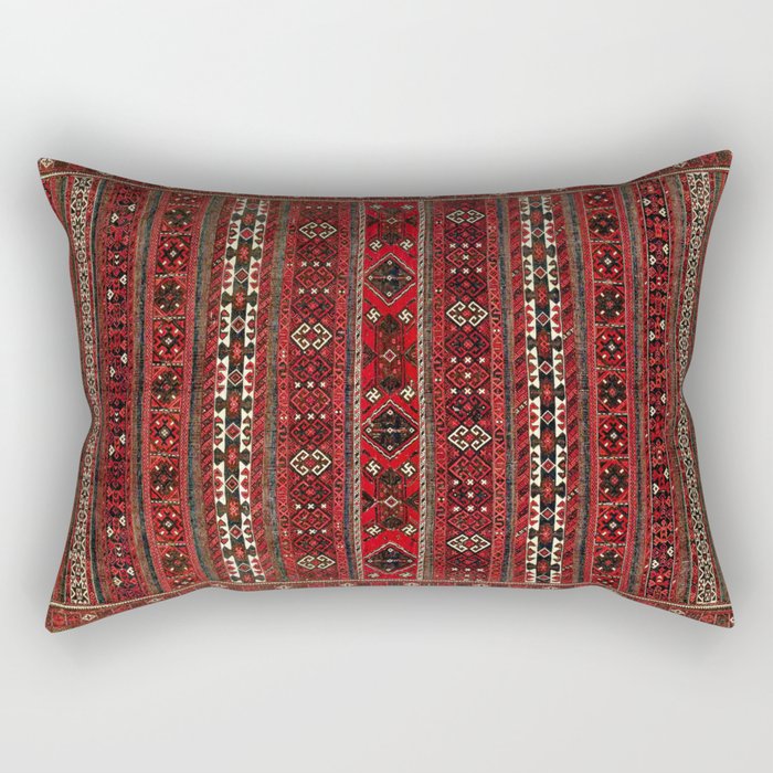 Baluch Flatweave  Antique Afghanistan  Rug Print Rectangular Pillow