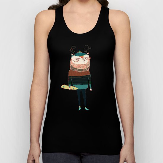 Deer, deer art, deer print, deer illustration, Unisex Tank Top