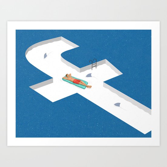 social media dangers Art Print