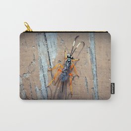 Banded Caterpillar Parasite Wasp Carry-All Pouch | Photo, Animal, Nature 