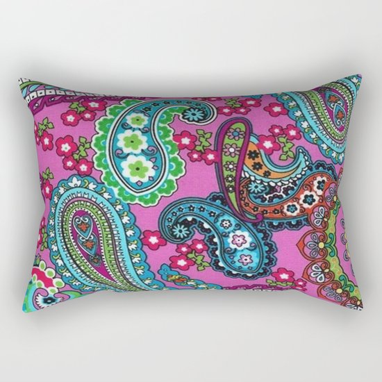Floral Paisley Pattern 03 Rectangular Pillow