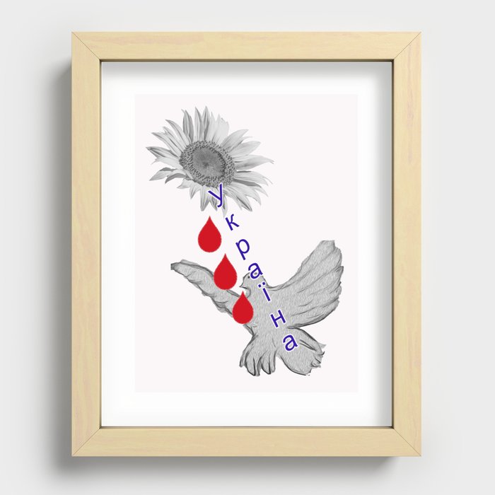 Ukraine : Peace and love Recessed Framed Print