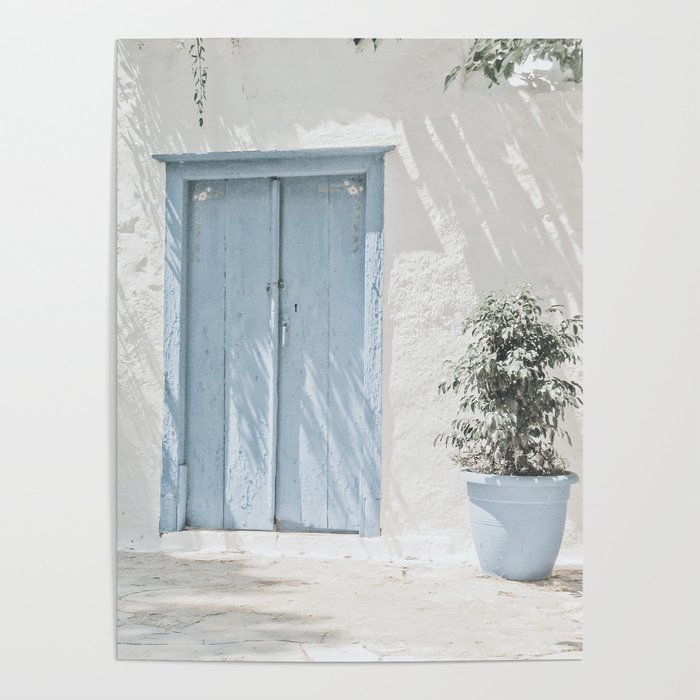 Greece Pastel Doors Poster