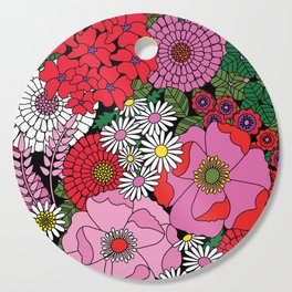 Vintage Florals Geranium Cutting Board