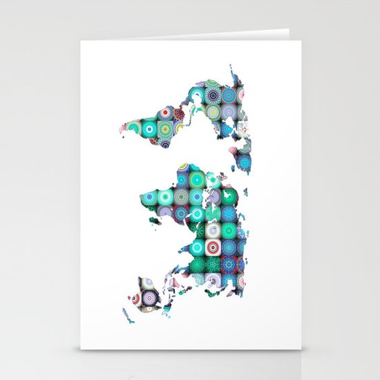 WORLD MAP Stationery Cards
