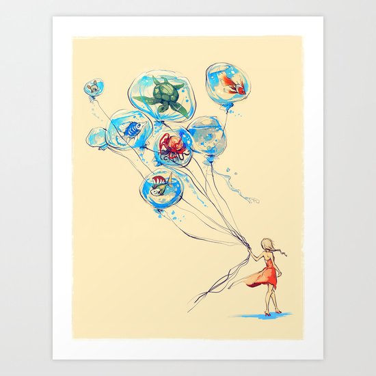 Water Balloons Art Print