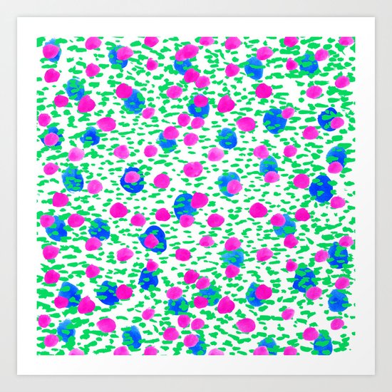 Polka Dot Green Art Print