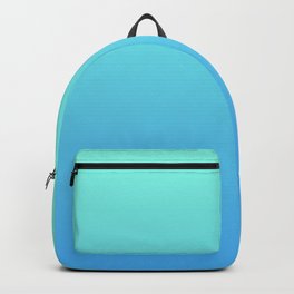 Gradient Blue AI Aqua Turquoise Mint Teal Pastel Azure Ombre Abstract Sea Sky Summer Pattern Backpack
