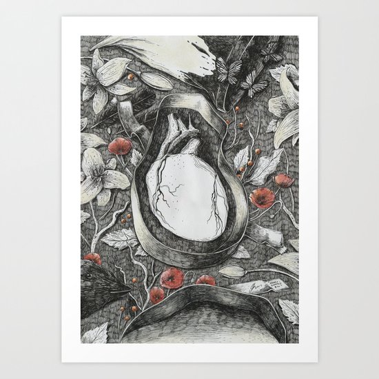 Heart-Shaped Box Art Print