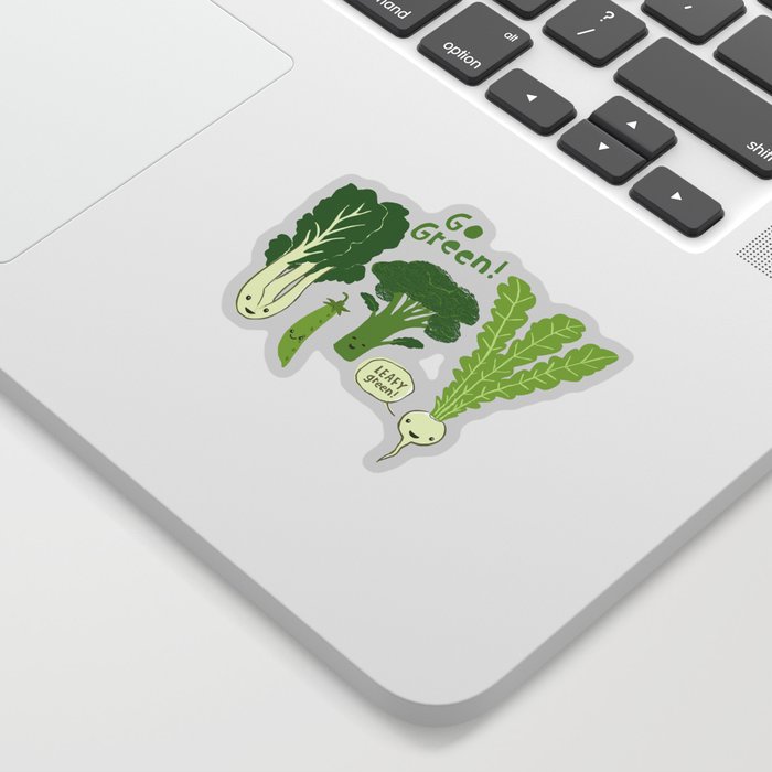 Kawaii Cute Vegetables Go Green Leafy Green Veggies Sticker