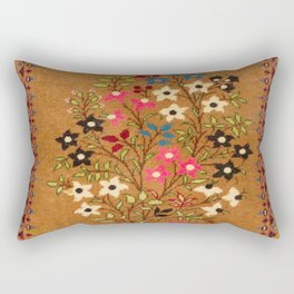 Kashan Vintage Central Persian Mat Print Rectangular Pillow