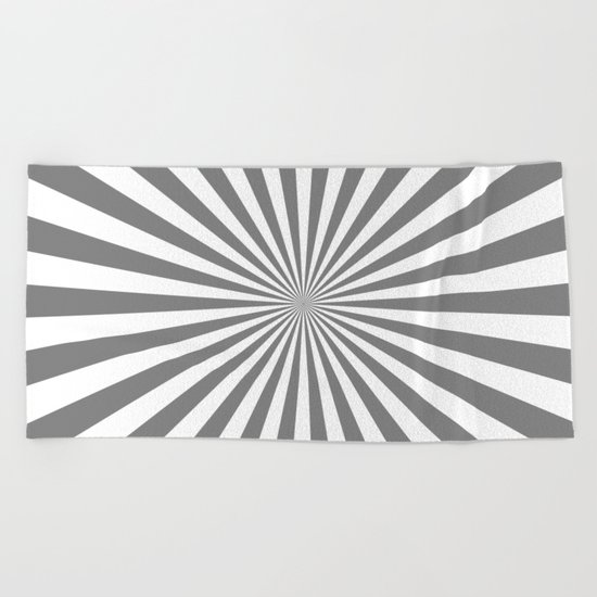 Starburst (Gray/White) Beach Towel