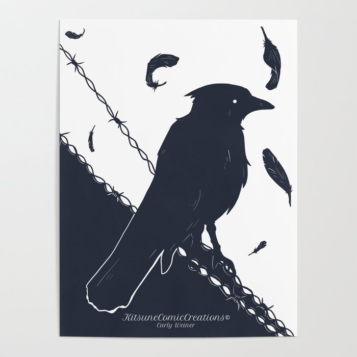 Raven on a Wire Poster