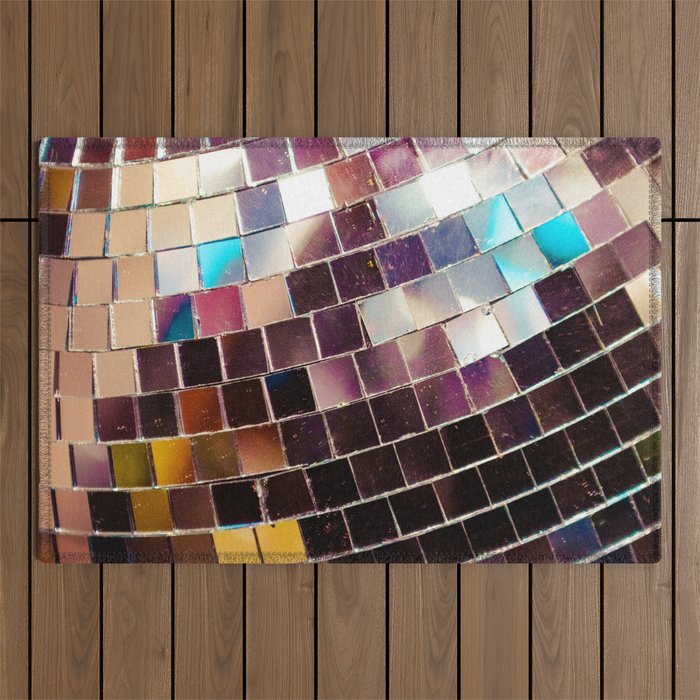 Disco Ball Outdoor Rug by essential image Society6