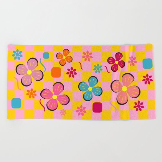 Floral joy in June Beach Towel