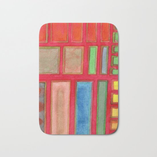 Some Chosen Rectangles orderly on Red Bath Mat