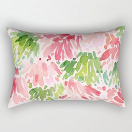 Pink & Green Splashes Rectangular Pillow