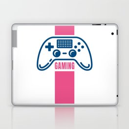 linear design of a gamepad for video gamers Laptop Skin