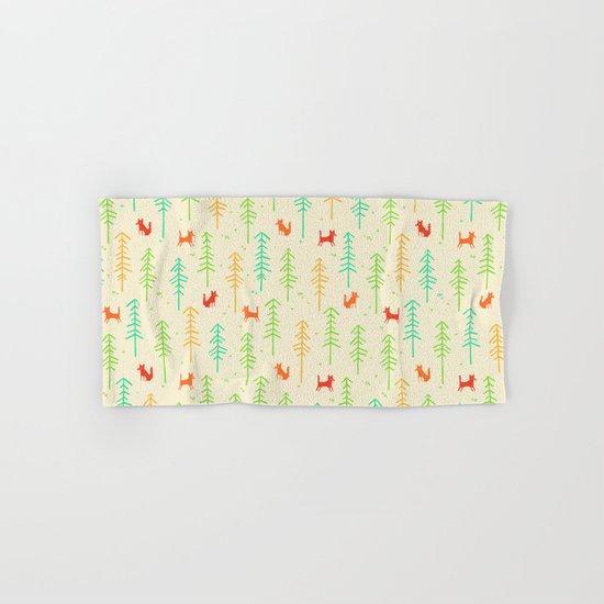 Foxes hiding in the forest Hand & Bath Towel