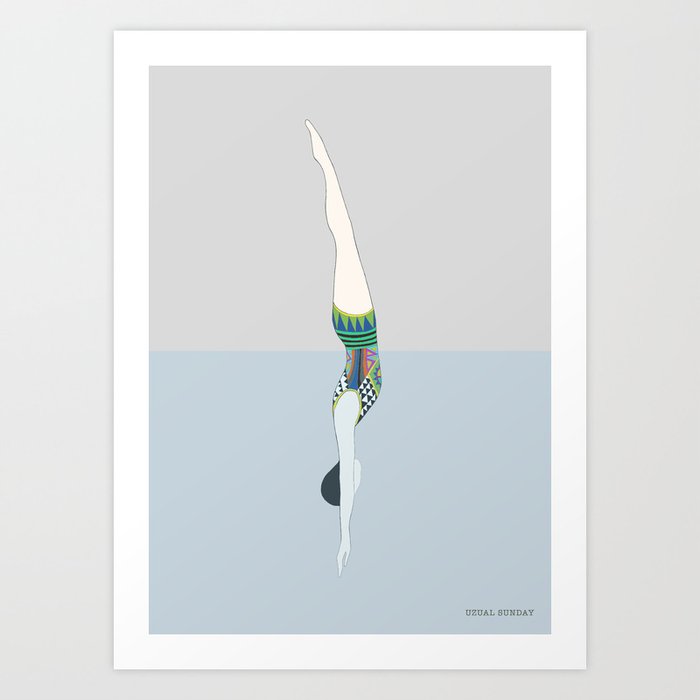 Diving Art Print