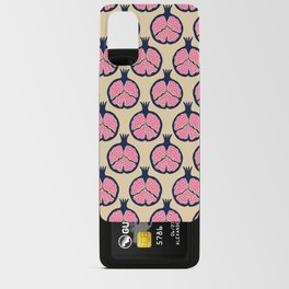POMEGRANATES in PINK AND DARK BLUE ON SAND Android Card Case
