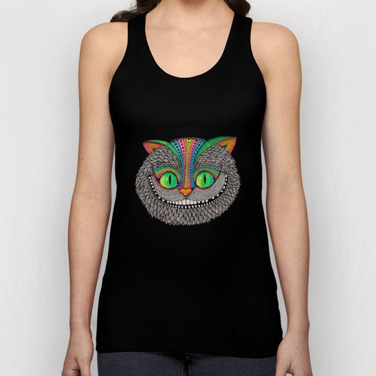 Alice´s cheshire cat by Luna Portnoi Unisex Tank Top