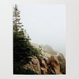 Maine Coast in Fog Poster
