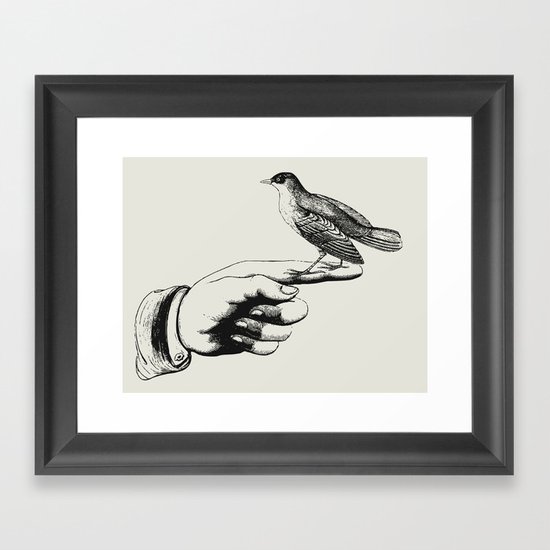 Bird in the Hand Framed Art Print