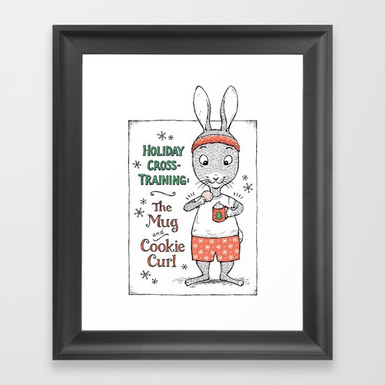 Holiday Curls Framed Art Print