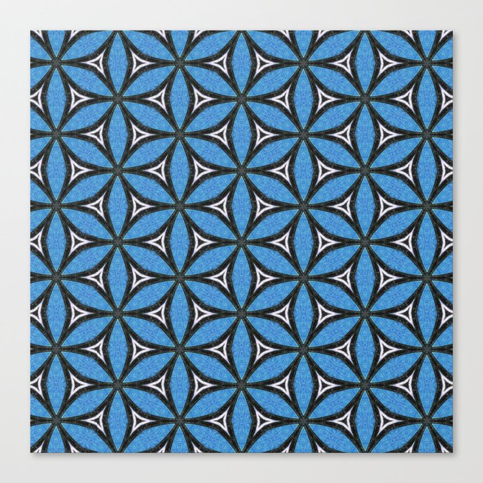 Retro hexagonal geometry Canvas Print
