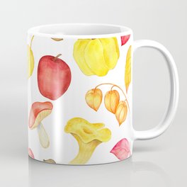 White Fruits Pattern Mug