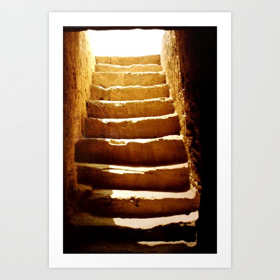 Steps to tomb Art Print