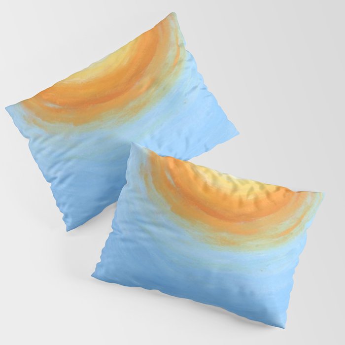 Haitian Sunrise coastal landscape painting by Joseph Stella Pillow Sham