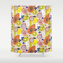 Tropical fruits Shower Curtain