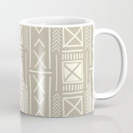 African Grey Neutral Mudcloth Coffee Mug