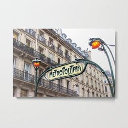 Metropolitain in Paris Metal Print