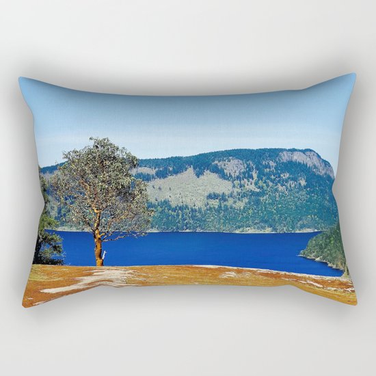 Lone Arbutus, Mid Afternoon Stoney Hill Rectangular Pillow