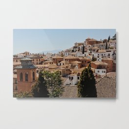 Albaicín Metal Print | Film, Granada, Village, Oldtown, Europe, Alhambra, Antique, Andalusia, White, Muslim 