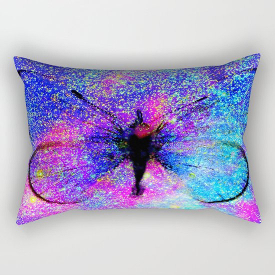 Celestial Butterfly : Bright & Colorful Rectangular Pillow