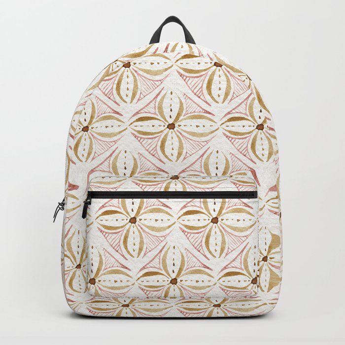 Rose Gold Watercolor Tile Backpack