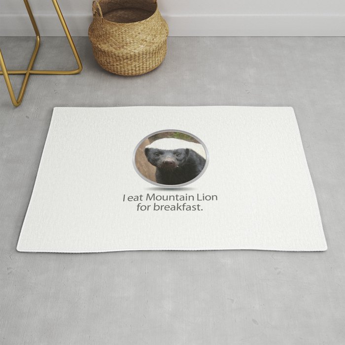 I Eat Mountain Lion For Breakfast Os Xi Honey Badger Rug By Joyellenwagner Society6 - Mountain Lion Coffee Table I Eat Mountain Lion For Breakfast Os Xi Honey Badger Rug By Joyellenwagner Society6 - Mountain Lion Coffee Table