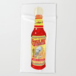 Cthulhu Hot Sauce Beach Towel