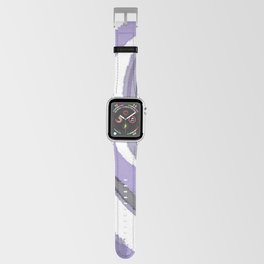 Abstract Sea Waves Light Purple and Grey Minimalist Abstract Watercolor Painting Apple Watch Band