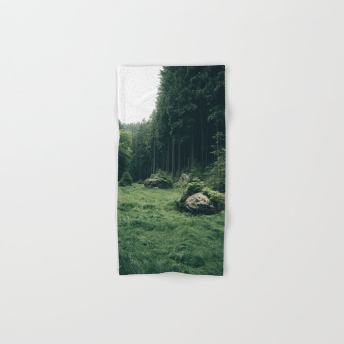 Meadow in a Forest Landscape Photography Hand & Bath Towel
