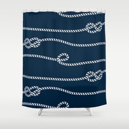 Seamless marine pattern, rope weave Shower Curtain