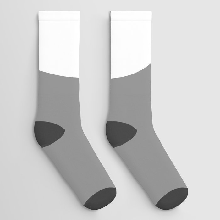 Number 9 (White & Gray) Socks