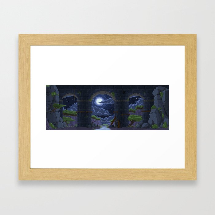 Pixel Place - Ravine Framed Art Print