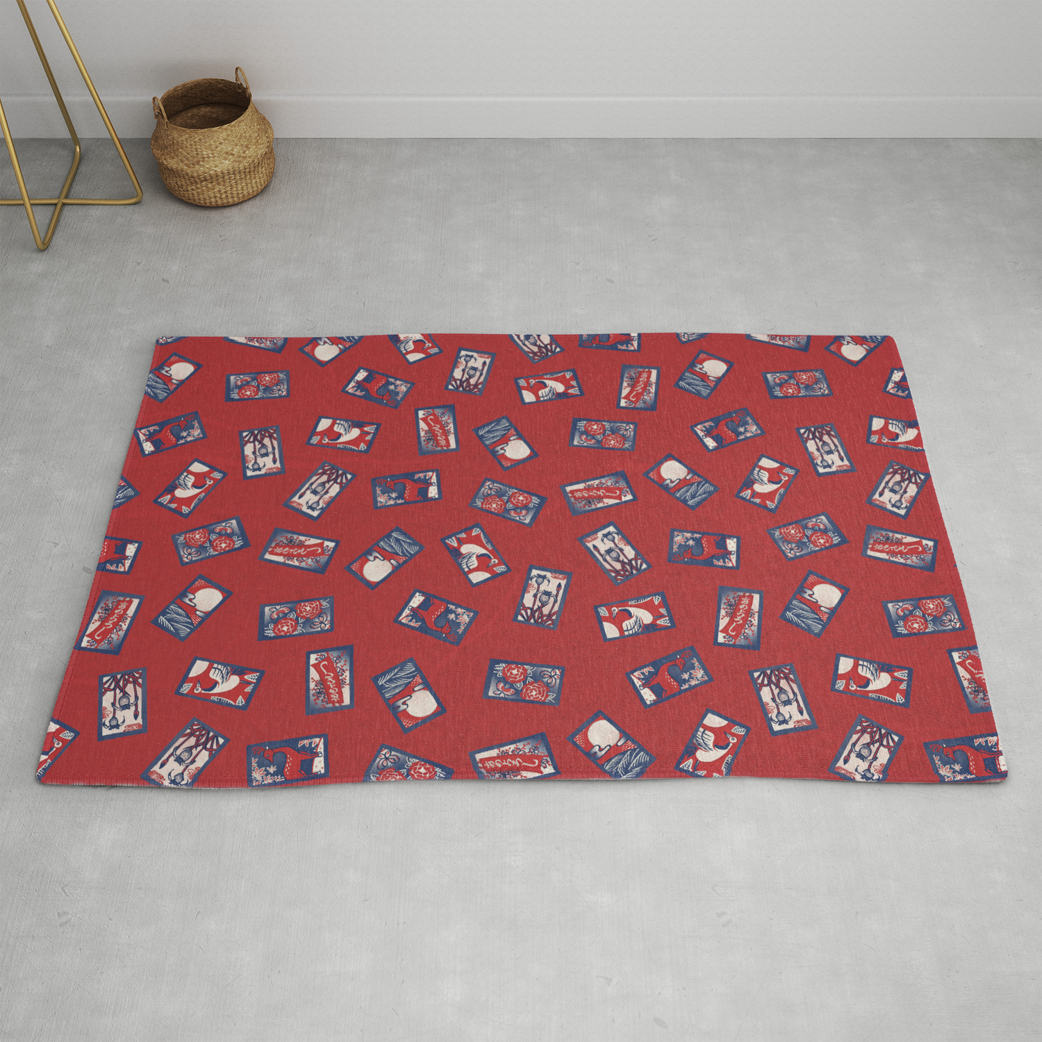 Playing Card Game Hanafuda 花札 Rug By Akane Yabushita Society6 Playing Card Game Hanafuda 花札 Rug By Akane Yabushita Society6