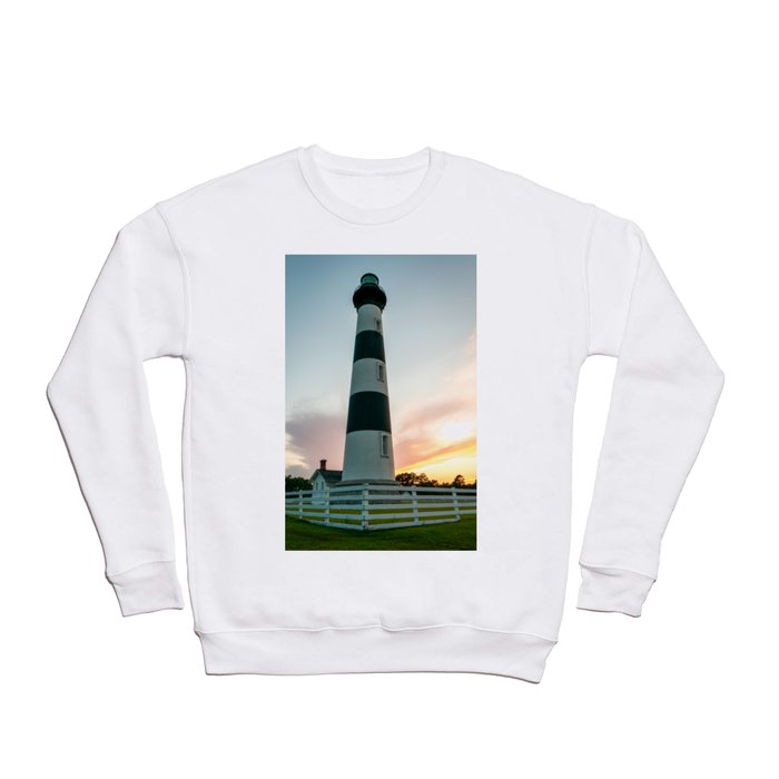 Bodie Island Lighthouse Outer Banks North Carolina Sunset OBX Photography Crewneck Sweatshirt